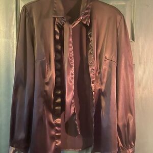 Katakomb Black Satin Blouse